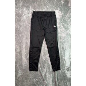 Adidas Soccer Warmup Training Pants Men M Black Ankle Buttons